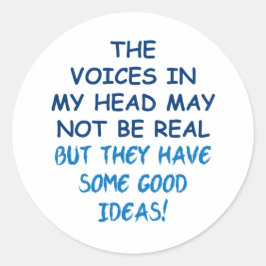 Sticker Rond Voix dans ma tête