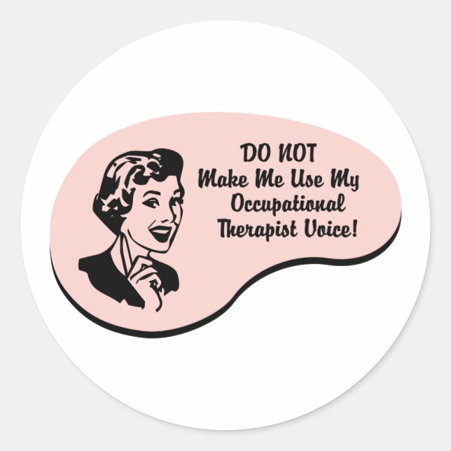 Sticker Rond Voix d'ergothérapeute (Devant)