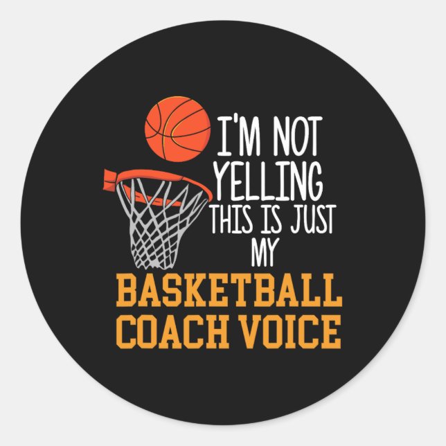 Sticker Rond Voix des entraîneurs de basket-ball (Devant)