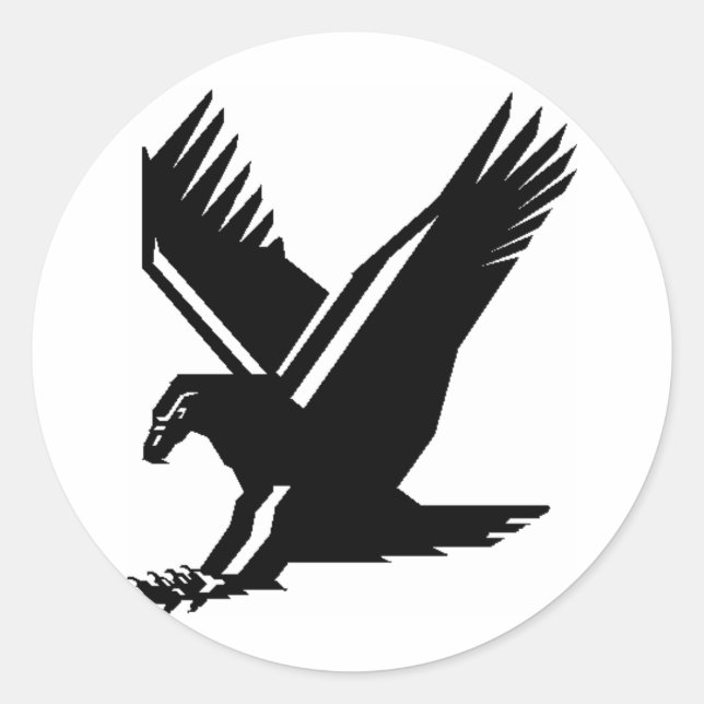 Sticker Rond vol d'aigle (Devant)