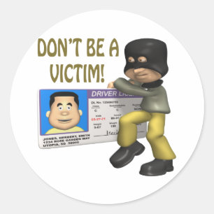 Sticker Rond Vol d'identité