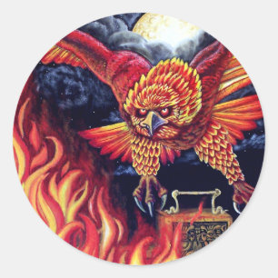 Sticker Rond Vol du Phoenix