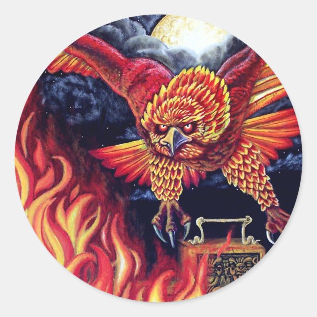 Sticker Rond Vol du Phoenix (Devant)