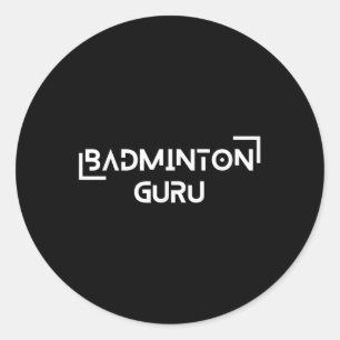 Sticker Rond Volant de badminton Racket Sports Champion Stratég