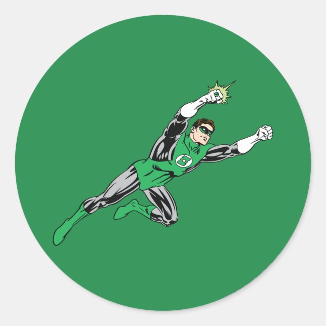 Sticker Rond Voler à droite de la lanterne verte (Devant)