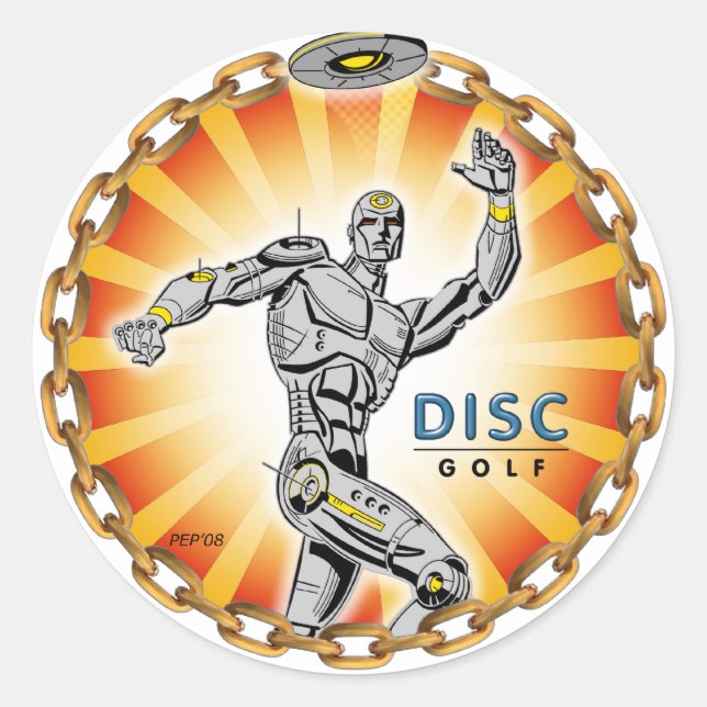 Sticker Rond Voleur de robot n° 2 (Devant)