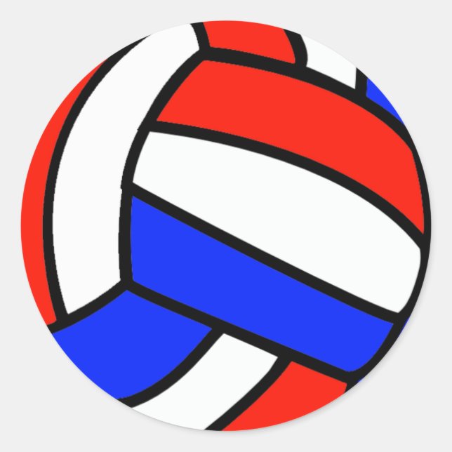 Sticker Rond Volley Ball (Devant)
