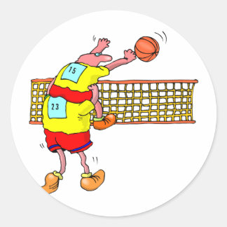 Sticker Rond Volley-ball