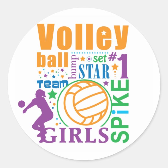Sticker Rond Volley-ball Bourne (Devant)