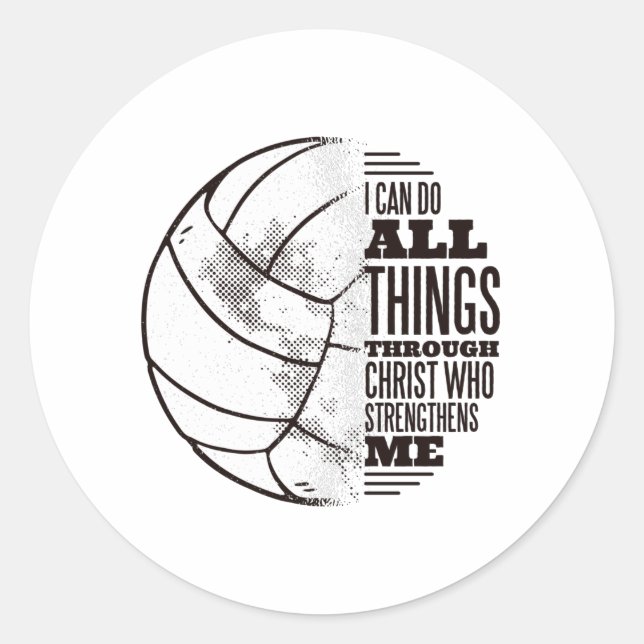Sticker Rond Volley-ball dit (Devant)