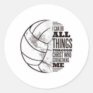 Sticker Rond Volley-ball dit