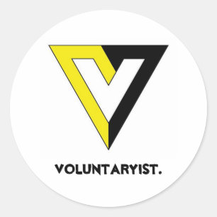 Sticker Rond Voluntaryist.