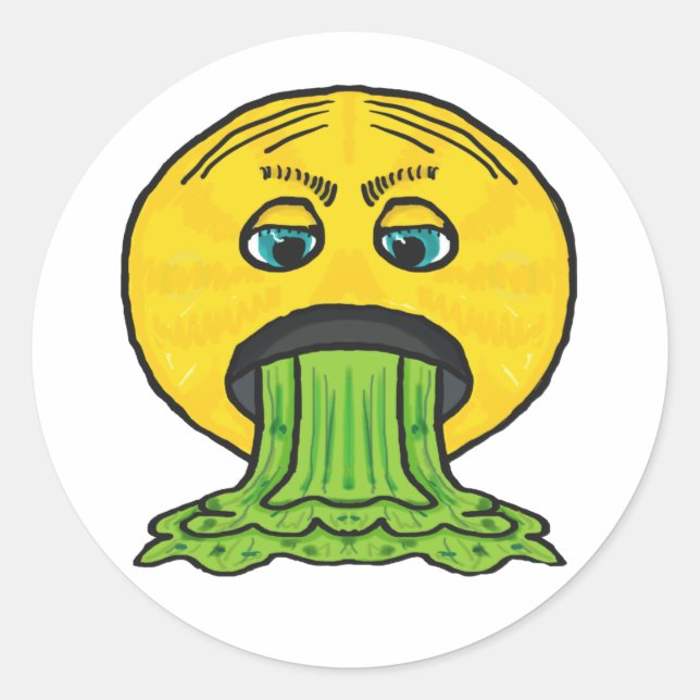 Sticker Rond Vomit (Devant)