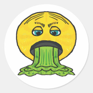 Sticker Rond Vomit