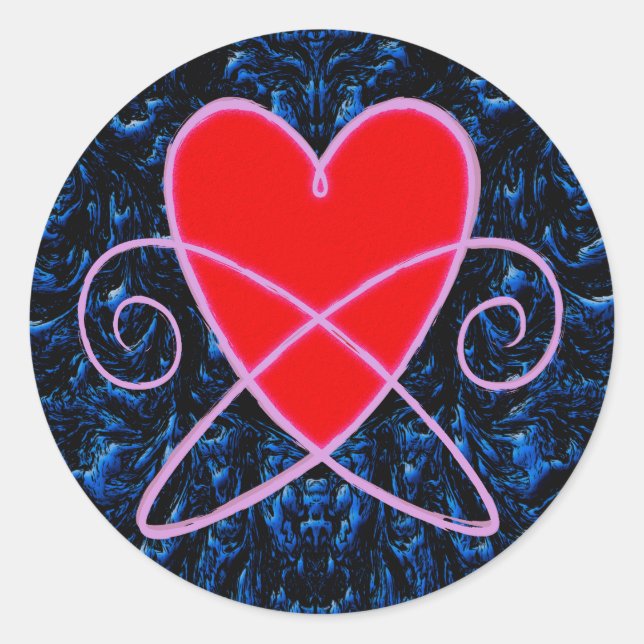 Sticker Rond Vortex cardiaque (Devant)