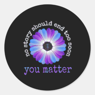 Sticker Rond Vos problèmes de vie Prévention du suicide Da
