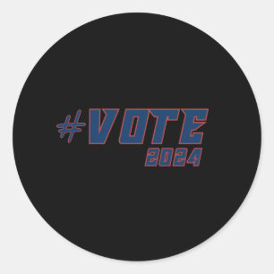 Sticker Rond #vote2024 - Élections américaines 2024 Ba couleur