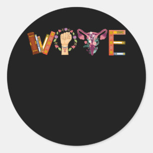 Sticker Rond Vote Bannis Livres Droits de reproduction BLM Poli