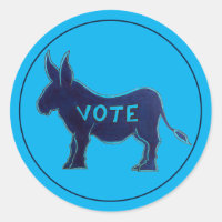 VOTE Blue Donkey Election Day USA Voter Patriotiqu