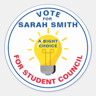 Sticker Rond Vote classique pour le président de classe : CHOIX