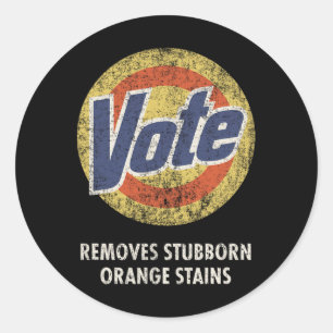 Sticker Rond Vote Detergent Funny Vintage