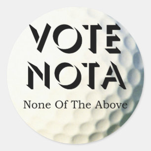 Sticker Rond Vote NOTA (Aucune De Ces Modifications)
