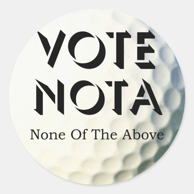 Sticker Rond Vote NOTA (Aucune De Ces Modifications) (Devant)
