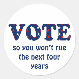 Sticker Rond Vote ou Rue l'élection