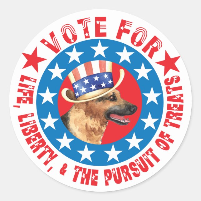 Sticker Rond Vote pour GSD (Devant)