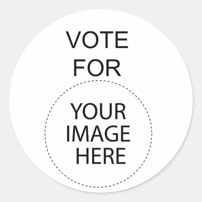 Sticker Rond Vote Pour (Votre Image Ici) (Devant)