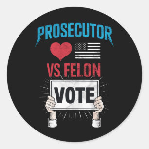 Sticker Rond Vote Procureur contre Criminel