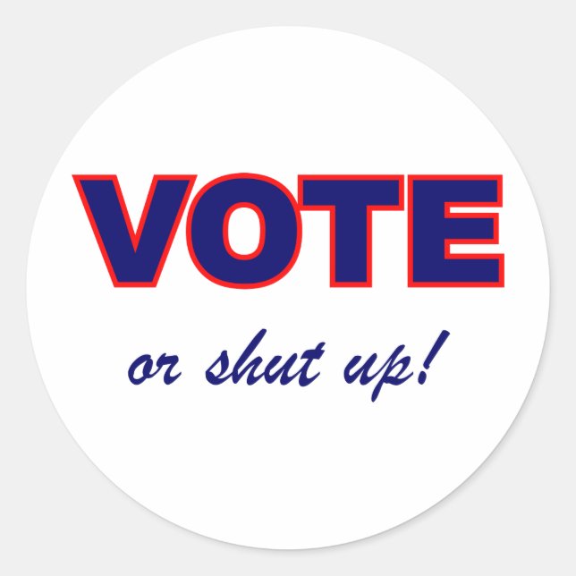 Sticker Rond Voter ou fermer (Devant)