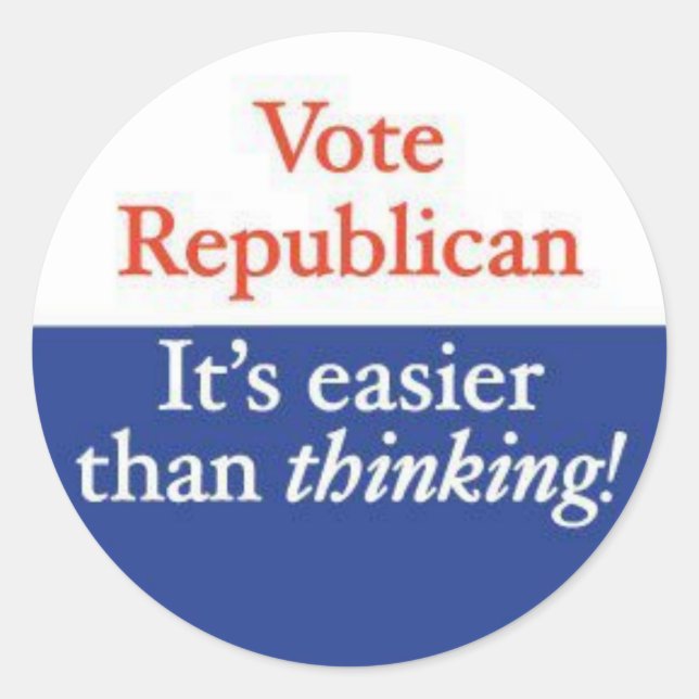 STICKER ROND VOTER RÉPUBLICAIN (Devant)