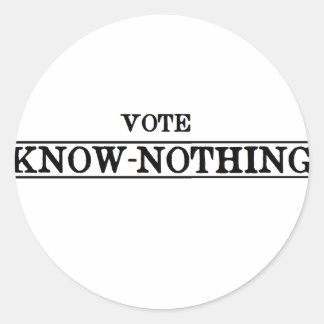 Sticker Rond Voter Savoir-Rien