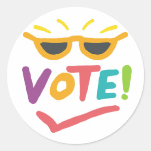 Sticker Rond Votez !