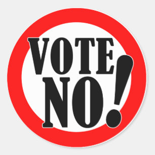 Sticker Rond Votez Non !