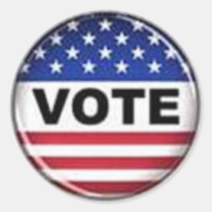 STICKER ROND VOTEZ POUR VOTRE CANDIDAT....
