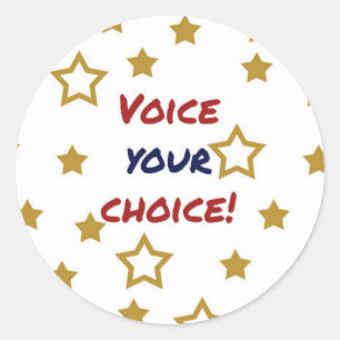 Sticker Rond Votez votre élection politique de choix