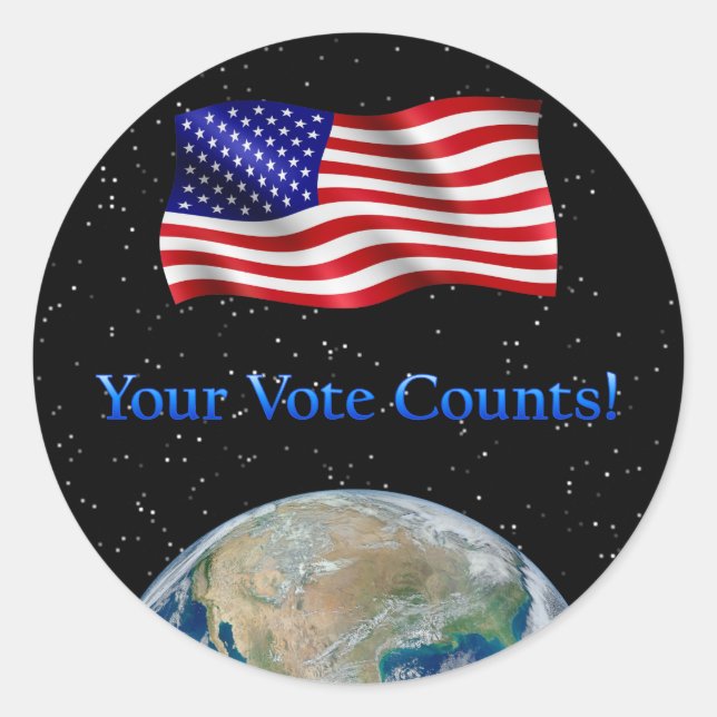 Sticker Rond Votre compte de vote - Plusieurs produits (Devant)