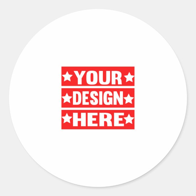 Sticker Rond Votre conception ici personnalisée (Devant)