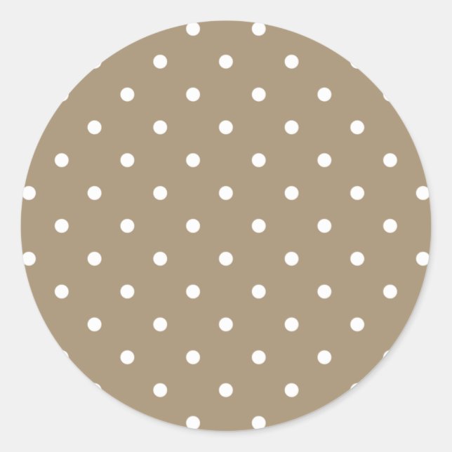 Sticker Rond Votre couleur préférée avec de minuscules Pois bla (Devant)