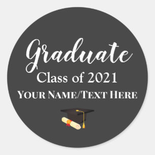 Sticker Rond Votre cours de finalisation Texte/Couleur 2021