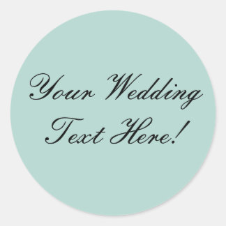 Sticker Rond Votre Design Ici ! Sceau Mariage vert à la menthe