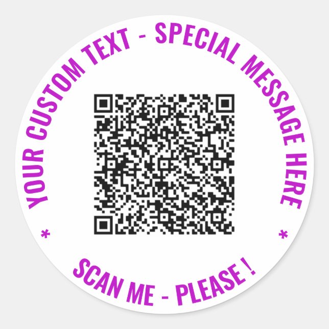 Sticker Rond Votre exemple de texte personnalisé pour autocolla (Devant)
