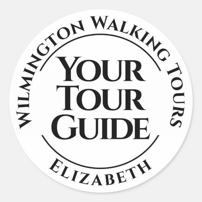 Sticker Rond Votre guide touristique (Devant)