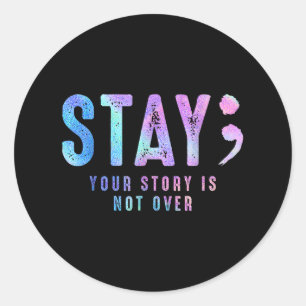 Sticker Rond Votre Histoire D'Aiguille N'Est Pas Suicide Sur La