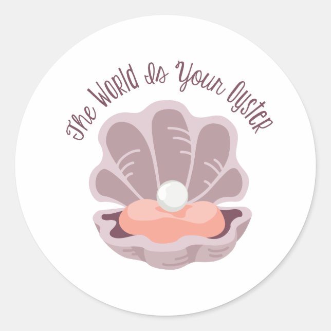 Sticker Rond Votre huître (Devant)