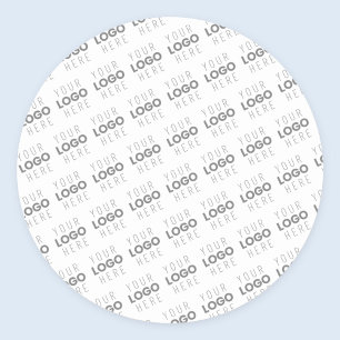 Sticker Rond Votre image/logo éclairé automatiquement + Motif