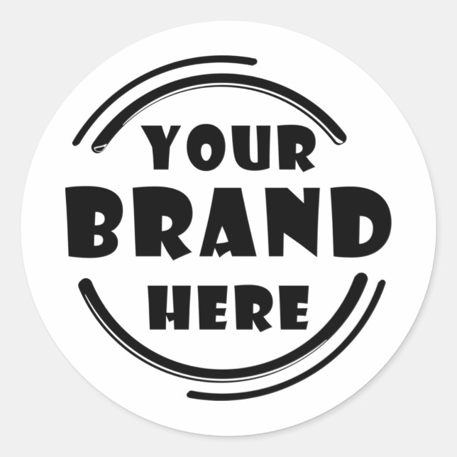 Sticker Rond Votre logo de marque personnalisé (Devant)
