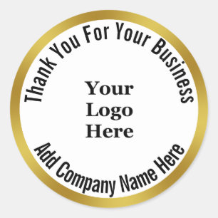 Sticker Rond Votre logo ici Merci